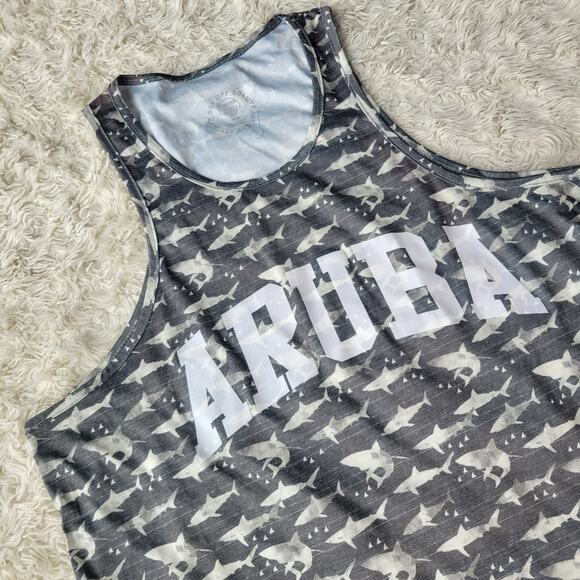 Banana Boat Muscle Tank Sharks Aruba Large - Picture 2 of 4